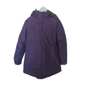 Purple Down Hooded Winter Coat Size Medium
